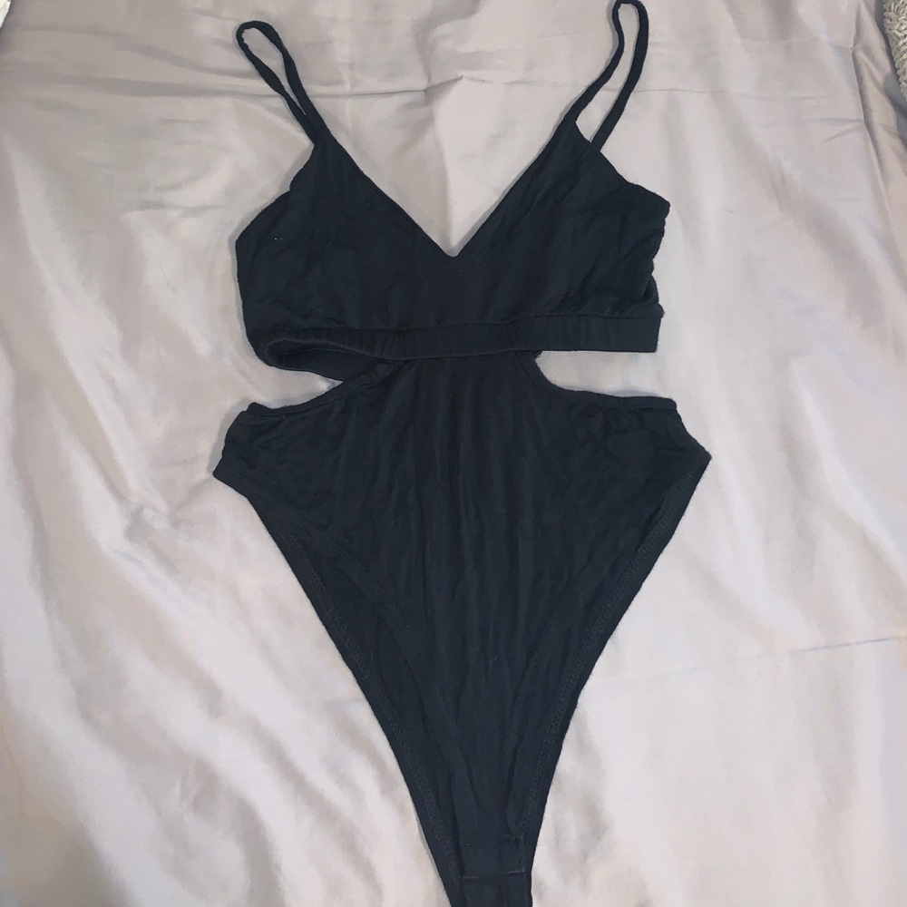 Black Cutout Bodysuit